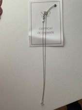 collier chaîne réglable en argent et pendentif zirconium marque SRD Bijoux neuf