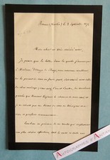 ● L.A.S 1874 Mgr Ch P PLACE évêque Marseille Bouin Vendée Drouyn de Lhuys lettre