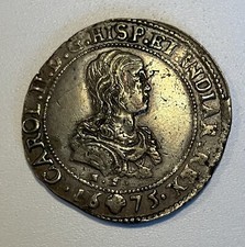 PAYS-BAS ESPAGNOLS /  CHARLES II  / 1675  /  JETON EN CUIVRE / TTB