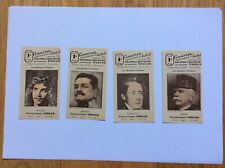 lot de 4  images Chocolat Tobler Série n°1 Chromo tbe