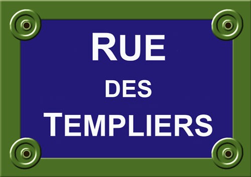 Plaque rue des - plaque, templiers
