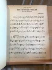 Léon Zighera 9 études à la 1re position cahier 1 partition violon Max Eschig