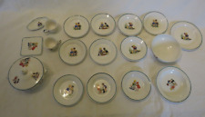 IMPOSANTE DINETTE HBCM CREIL ET MONTEREAU DECOR ENFANTS BEL ETAT 18 PIECES