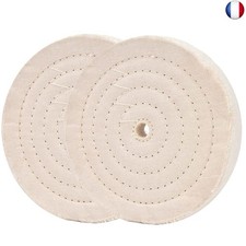 2 disques de polissage cousus en spirale de 200 mm (70 couches) - Polissage de