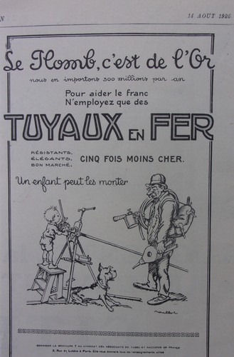 Publicite tuyaux en - , fer