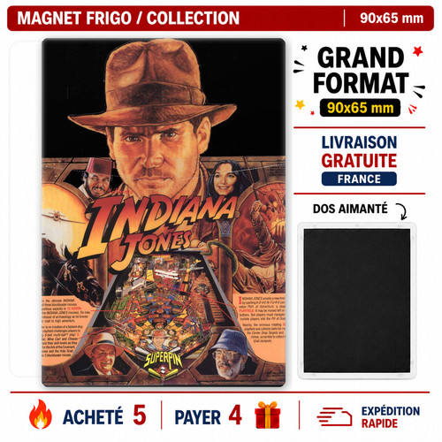 Magnet flyer pinball indiana - pinball,