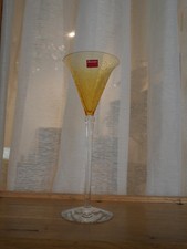 1 coupe champagne verre martini modèle Golf Juan cristal gravé Baccarat Orange