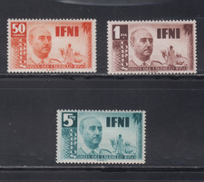 IFNI ESPAGNE 1951 NOUVEAU MINT MLH EDIFIL 73-75 SCOTT 51-53 LOT 1