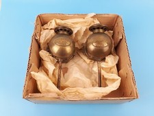 2x Rares anciens phares à acétylène automobile Felix MONIN 1900s France vintage