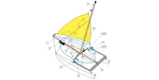 Kit Soi Hobie Cat avec spi, trompette-avaleur et tangon