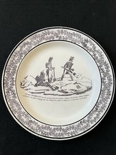 Assiette Parlante faïence Montereau Maréchal Macdonald bataille Napoléon XIXe 