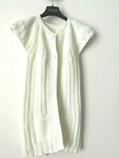Magnifique GILET BLANC Robe de chambre tricot fille 6-8 ans environ NEUF