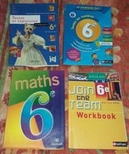 Texte et expression 6e + maths 6e + j'apprends tout au 6e + workbook 6e. 4 livre