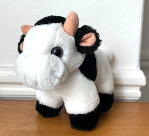 Peluche bébé vache 19cm - peluche,