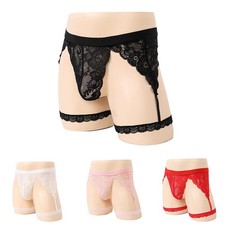 Lingerie Sexy Homme Slip Sissy Pouch Culotte-Dentelle G-String Maid Sous-Vêteme