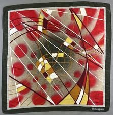 Magnifique foulard vintage   " Yves Saint Laurent  "