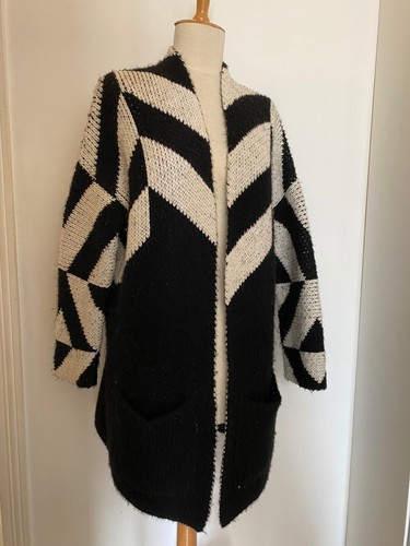 Gilet cardigan oversize noir - cardigan,