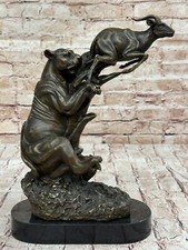 Sculpture bronze guépard - en,