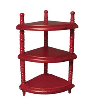 Maison de Poupées Coin Étagère 3 Support Étagères Acajou Victorien Meubles