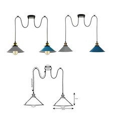 Lustre abat-jour pendentif Vintage moderne plafonniers lampe araignée rétro