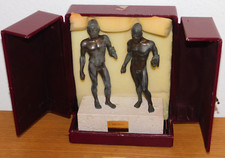 vintage 2 STATUE sur SOCLE  guerriers BRONZE de RIACE sculptures grecques GRECE