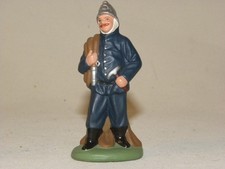 VINTAGE ANCIEN SANTON DE PROVENCE TERRE CUITE ESCOFFIER 7 CM POMPIER TBE