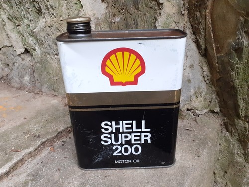 Ancien bidon huile shell - bidon, d'huile