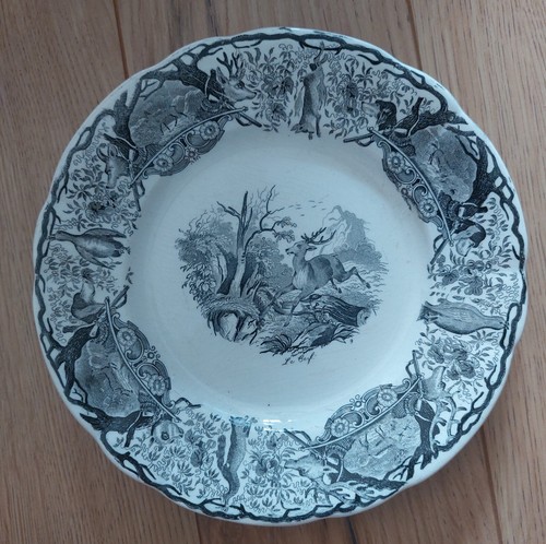 Assiette faience sarreguemines - assiette,