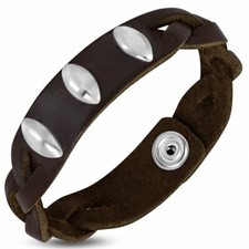 Bracelet pression en cuir