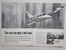 7/1969 PUB CESSNA AIRCRAFT FLUGZEUG AVION CESSNA 310 TURBO SYSTEM ORIGINAL AD
