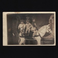 Cpa Carte Photo - enfants sur