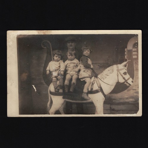 Cpa carte photo enfants - cpa, sur