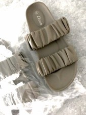 Mules Claquettes Kaki 2 Brides