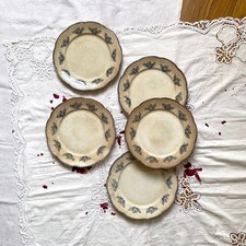 5 assiettes dessert terre de