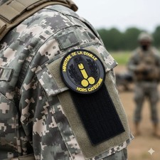 Patch Humoristique Brodé Du Ministère De La Couille Hors Catégorie. 8.3 X 8.3 Cm