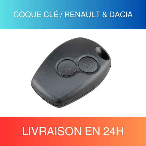 Coque clé bouton renault - 2,