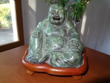 ancien bouddha rieur en bronze