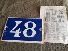 ANCIENNE PLAQUE EMAILLEE N° 48 DECO LOFT ATELIER INDUSTRIEL
