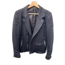 The kooples black wool biker jacket size 44 XS