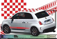 Fiat 500 Autocollant Abarth racing Stickers décoration adhésif Kit 13 couleurs