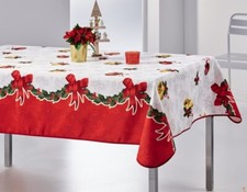NAPPE DE NOEL ANTI-TACHES, RECTANGULAIRE 240X148, NEUF.