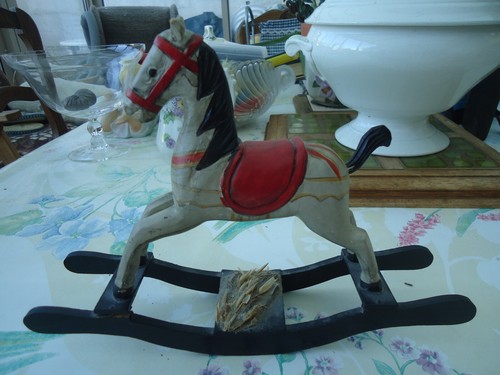 Petit cheval bascule bois - cheval,