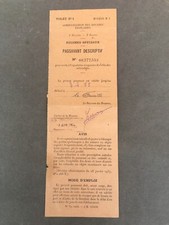 Ancien passavant descriptif /
