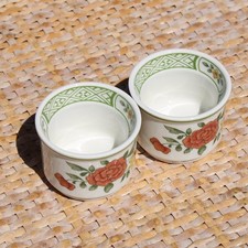 Set de 2 coquetiers en vitro-porcelaine de Villeroy & Boch modèle Summerday