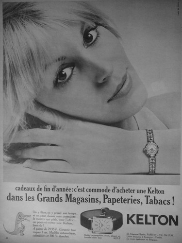 Publicité 1966 montre kelton - publicitÉ,