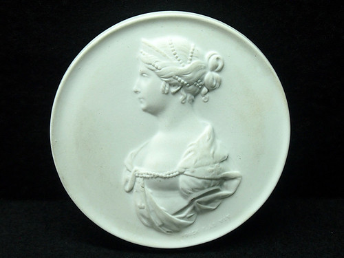 Medaillon 101mm profil dame - medaillon,