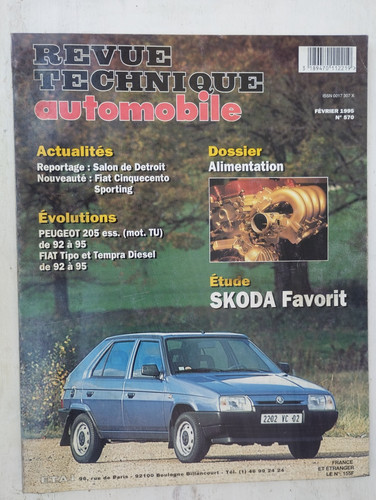 Revue technique skoda favorit - technique,
