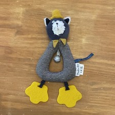 Peluche doudou Chat Alphonse MOULIN ROTY Les Moustaches dentition grelot Hochet