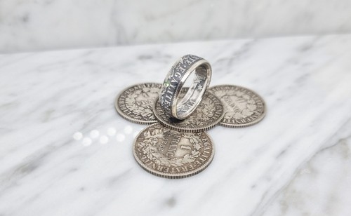 Bague pièce monnaie - bague,