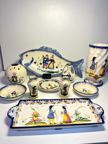 Lot faience normandie décor - lot,